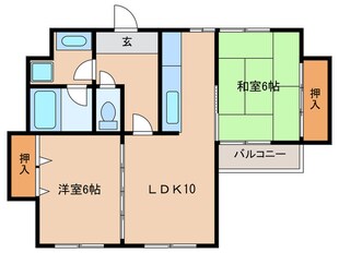 パ－クハイツ甲子園の物件間取画像